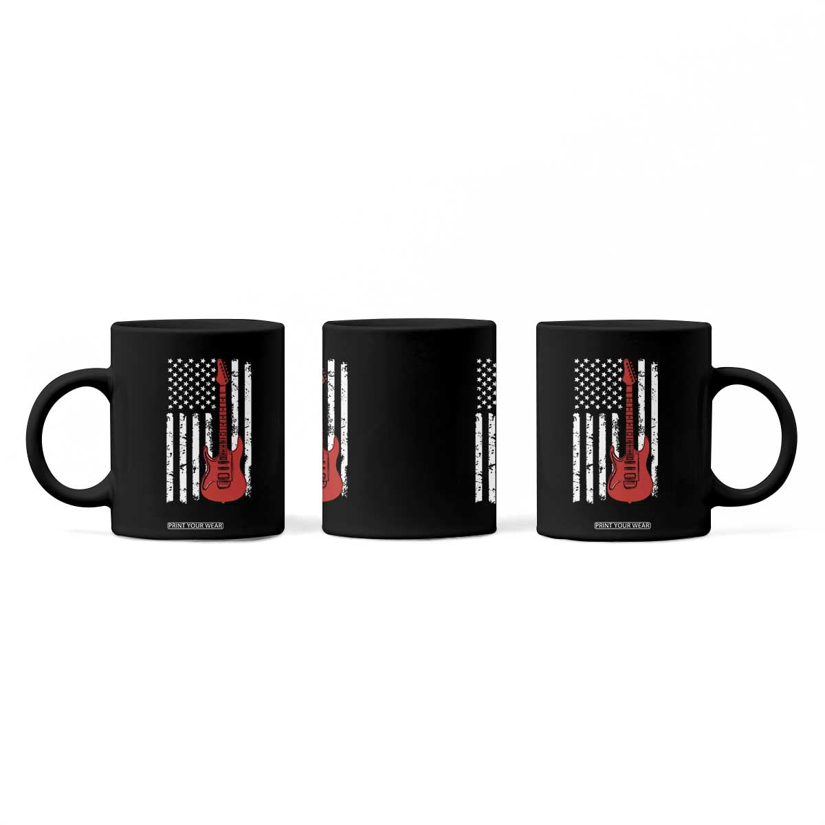 Bass Guitar Player Coffee Mug USA American Flag Musician Guitarist TS10 Print Your Wear