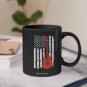 Bass Guitar Player Coffee Mug USA American Flag Musician Guitarist TS10 Print Your Wear