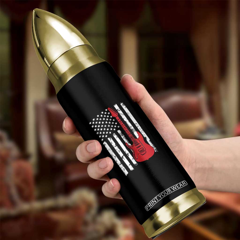Bass Guitar Player Bullet Tumbler USA American Flag Musician Guitarist TS10 Print Your Wear