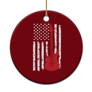 Bass Guitar Player Ceramic Ornament USA American Flag Musician Guitarist TS10 1pc Red Print Your Wear