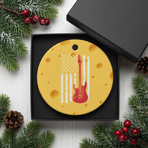 Bass Guitar Player Ceramic Ornament USA American Flag Musician Guitarist TS10 1pc Yellow Cheese Print Your Wear