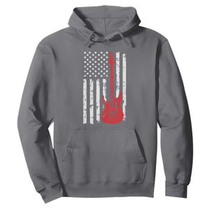 Bass Guitar Player Hoodie USA American Flag Musician Guitarist TS10 Charcoal Print Your Wear