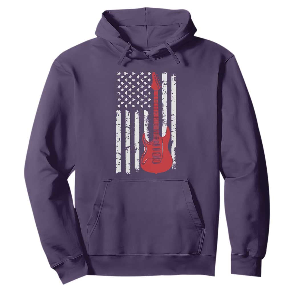 Bass Guitar Player Hoodie USA American Flag Musician Guitarist TS10 Purple Print Your Wear