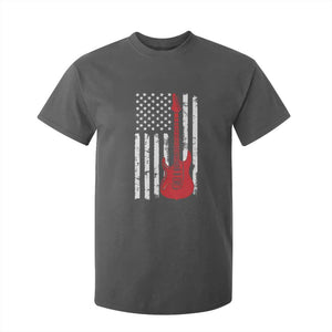 Bass Guitar Player T Shirt For Kid USA American Flag Musician Guitarist TS10 Dark Heather Print Your Wear