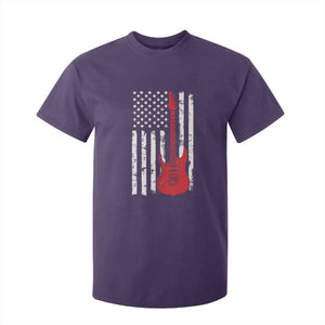 Bass Guitar Player T Shirt For Kid USA American Flag Musician Guitarist TS10 Purple Print Your Wear