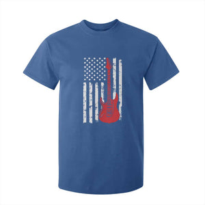 Bass Guitar Player T Shirt For Kid USA American Flag Musician Guitarist TS10 Royal Blue Print Your Wear