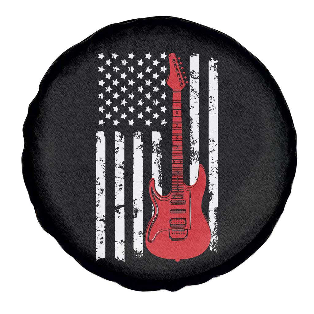 Bass Guitar Player Spare Tire Cover USA American Flag Musician Guitarist TS10 Print Your Wear