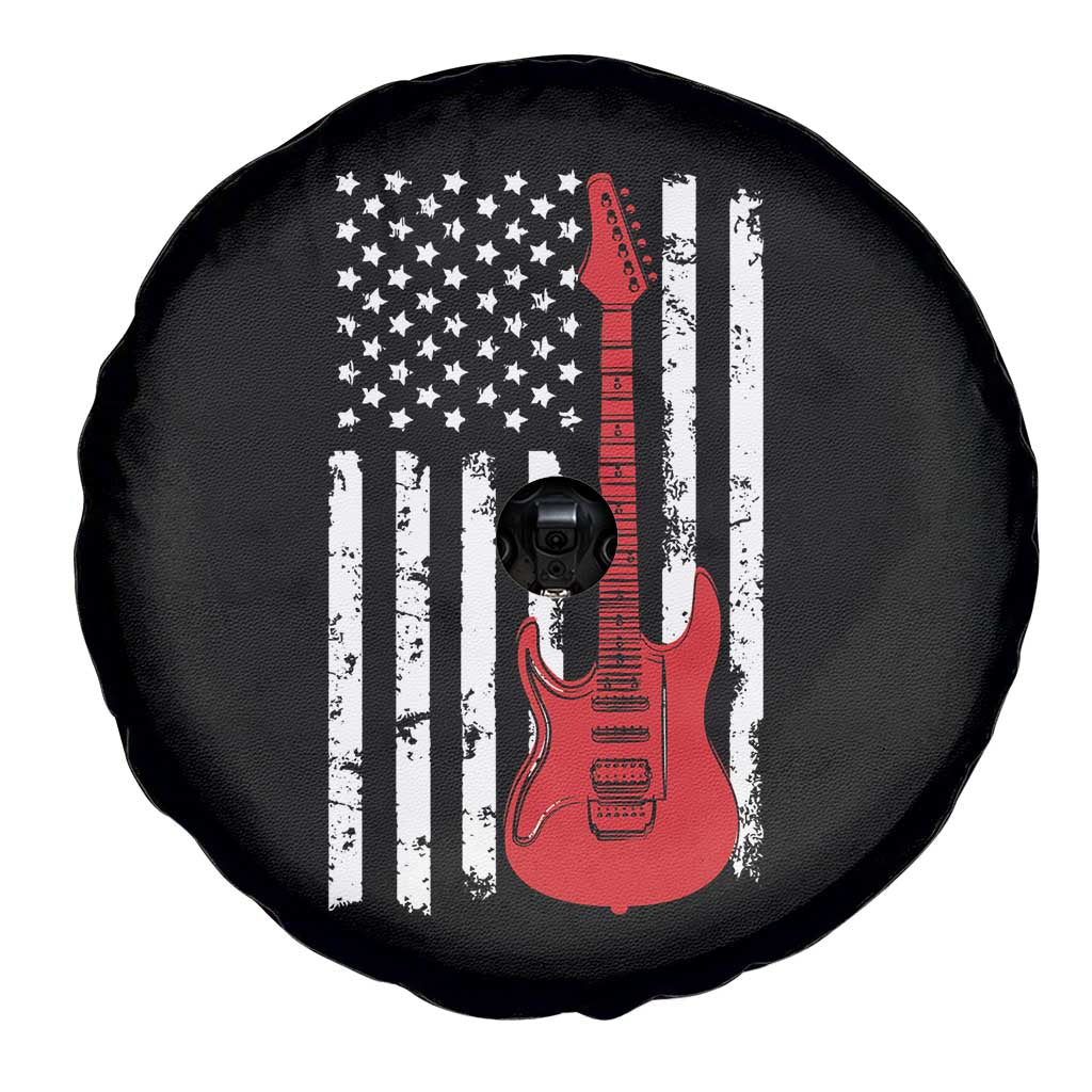 Bass Guitar Player Spare Tire Cover USA American Flag Musician Guitarist TS10 Print Your Wear