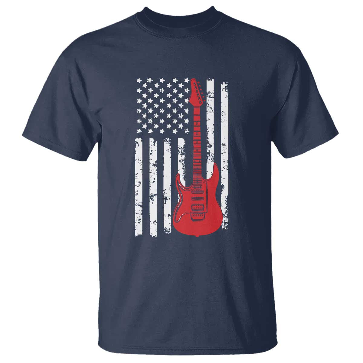 Bass Guitar Player T Shirt USA American Flag Musician Guitarist TS10 Navy Print Your Wear