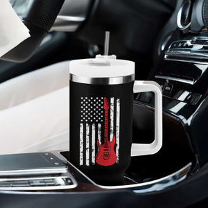 Bass Guitar Player Tumbler With Handle USA American Flag Musician Guitarist TS10 Print Your Wear