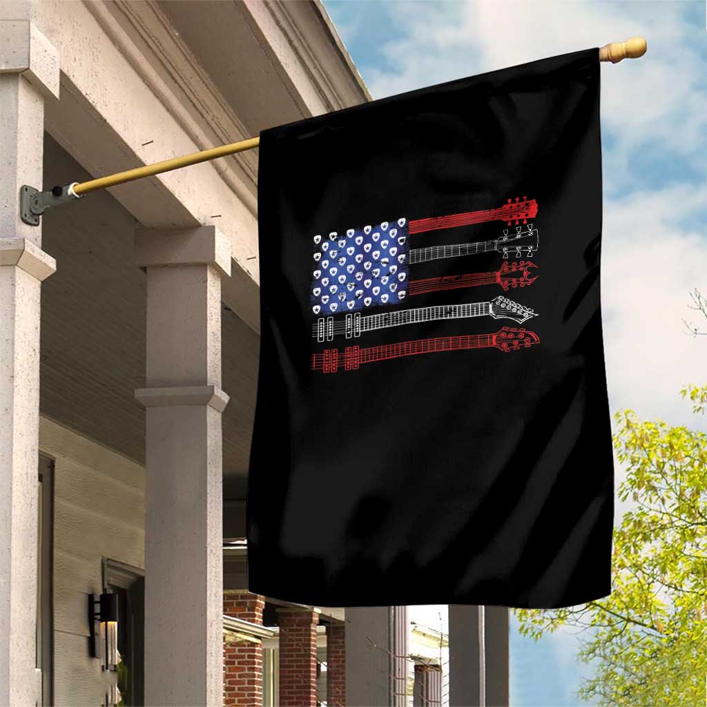 USA Flag Guitar Player Garden Flag 4th of July Musician Guitarist TS10 Print Your Wear