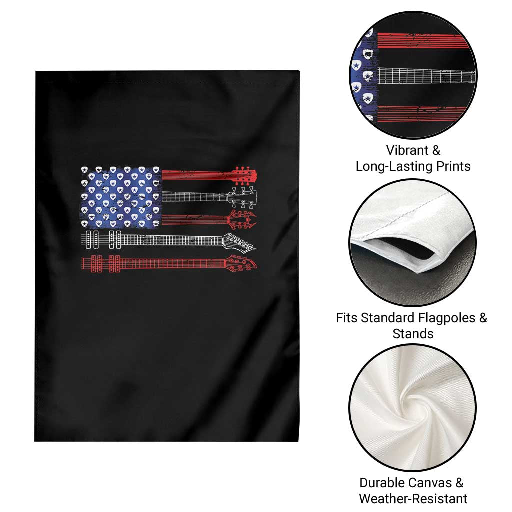 USA Flag Guitar Player Garden Flag 4th of July Musician Guitarist TS10 Print Your Wear