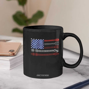 USA Flag Guitar Player Coffee Mug 4th of July Musician Guitarist TS10 Print Your Wear