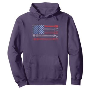 USA Flag Guitar Player Hoodie 4th of July Musician Guitarist TS10 Purple Print Your Wear