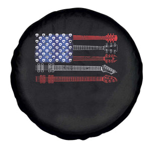 USA Flag Guitar Player Spare Tire Cover 4th of July Musician Guitarist TS10 Print Your Wear