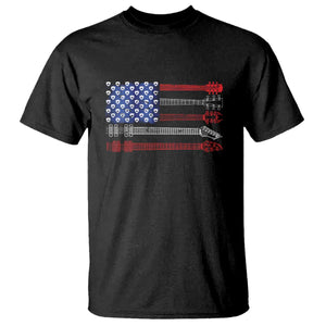 USA Flag Guitar Player T Shirt 4th of July Musician Guitarist TS10 Black Print Your Wear