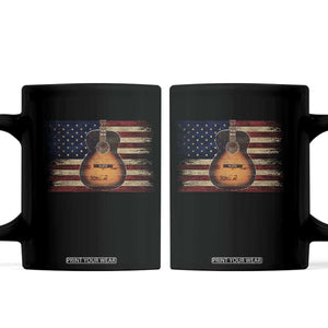 USA Flag Guitar Player Coffee Mug Retro 4th of July Musician Guitarist TS10 Black Print Your Wear