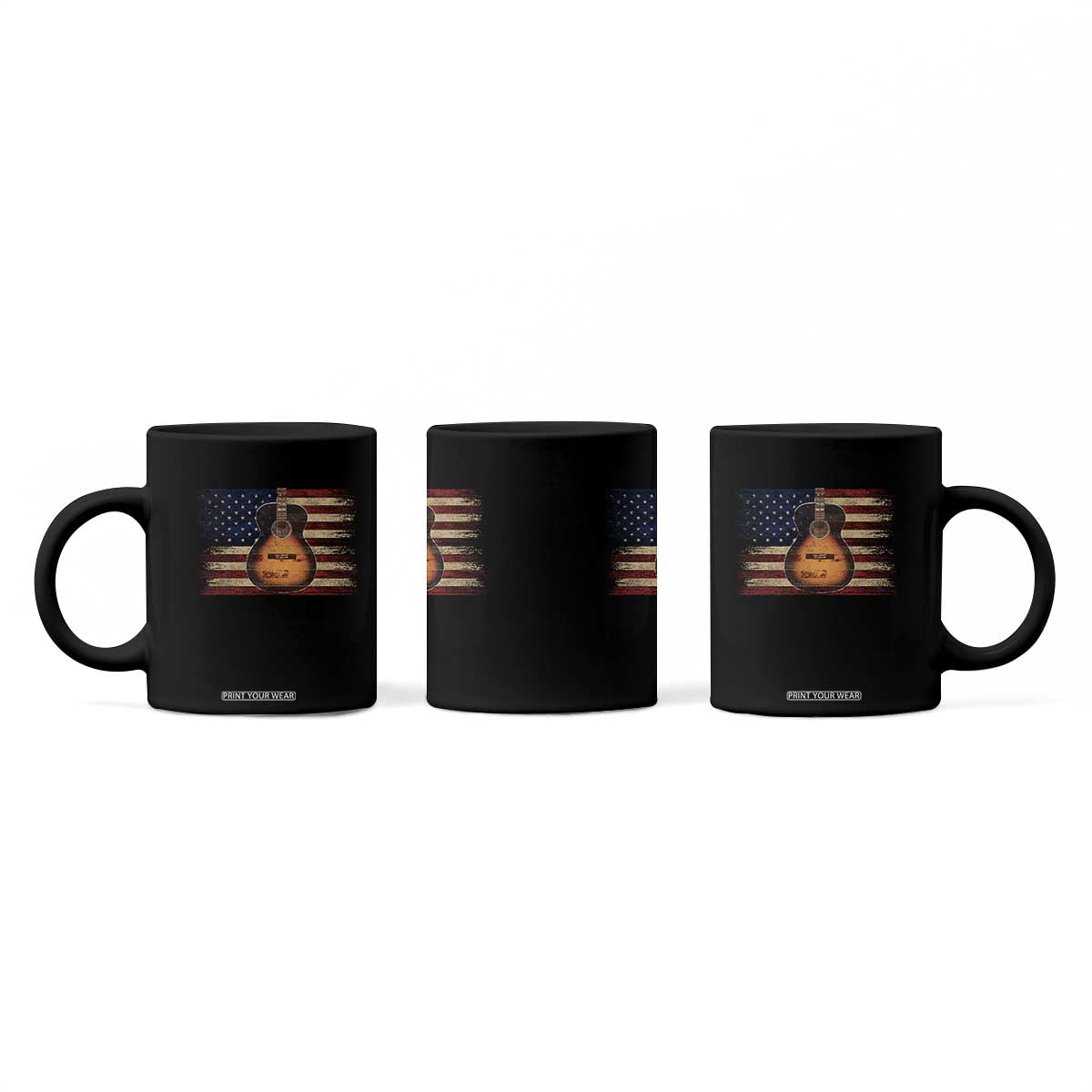 USA Flag Guitar Player Coffee Mug Retro 4th of July Musician Guitarist TS10 Print Your Wear