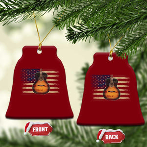 USA Flag Guitar Player Ceramic Ornament Retro 4th of July Musician Guitarist TS10 Print Your Wear