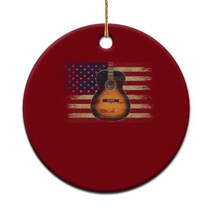 USA Flag Guitar Player Ceramic Ornament Retro 4th of July Musician Guitarist TS10 1pc Red Print Your Wear