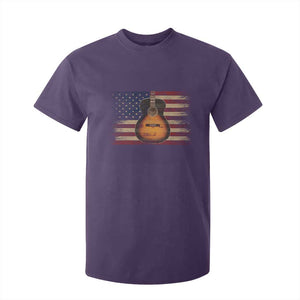 USA Flag Guitar Player T Shirt For Kid Retro 4th of July Musician Guitarist TS10 Purple Print Your Wear