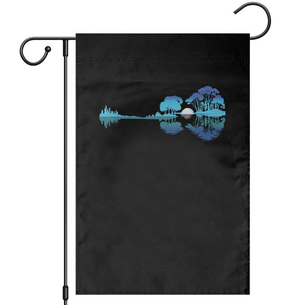 Guitar Lake Garden Flag Retro Tree Shadow Acoustic Guitarist Musician TS10 Black Print Your Wear