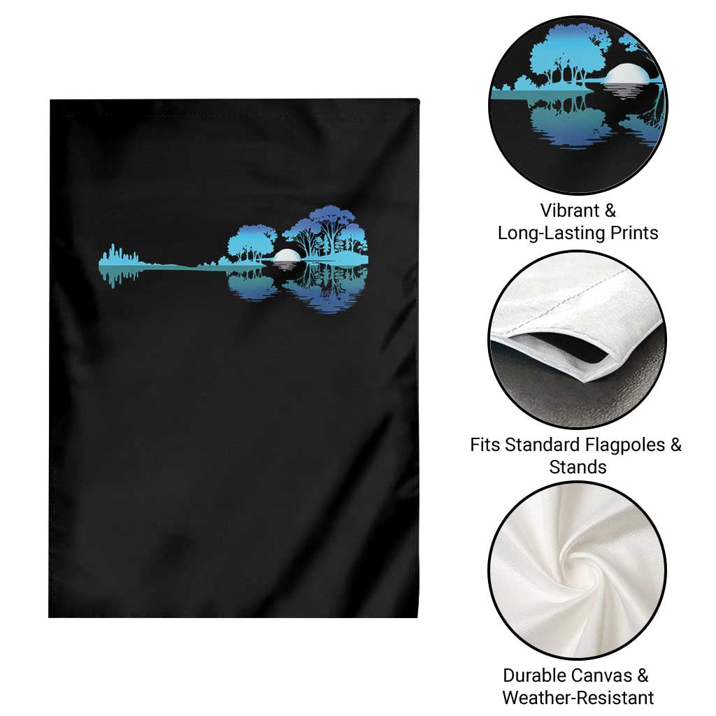 Guitar Lake Garden Flag Retro Tree Shadow Acoustic Guitarist Musician TS10 Print Your Wear