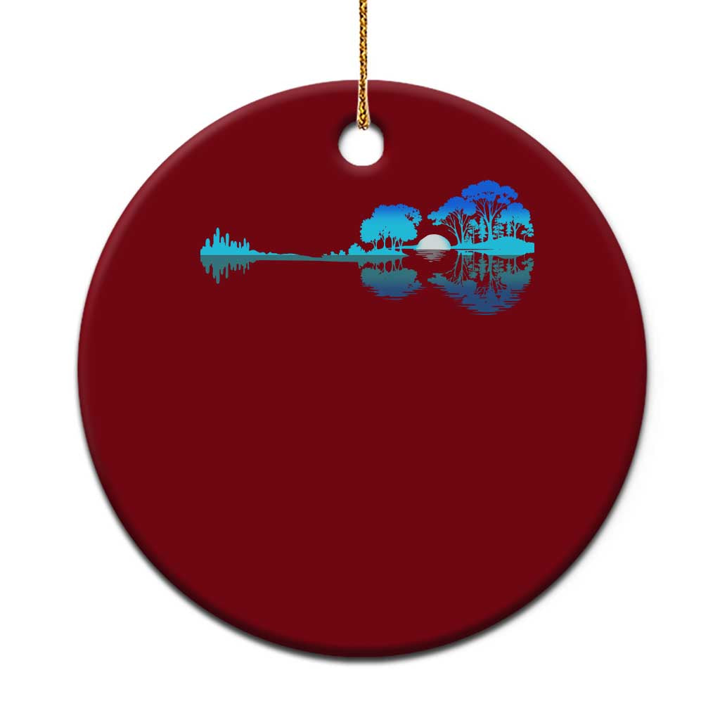 Guitar Lake Ceramic Ornament Retro Tree Shadow Acoustic Guitarist Musician TS10 1pc Red Print Your Wear