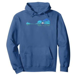 Guitar Lake Hoodie Retro Tree Shadow Acoustic Guitarist Musician TS10 Royal Blue Print Your Wear