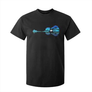 Guitar Lake T Shirt For Kid Retro Tree Shadow Acoustic Guitarist Musician TS10 Black Print Your Wear