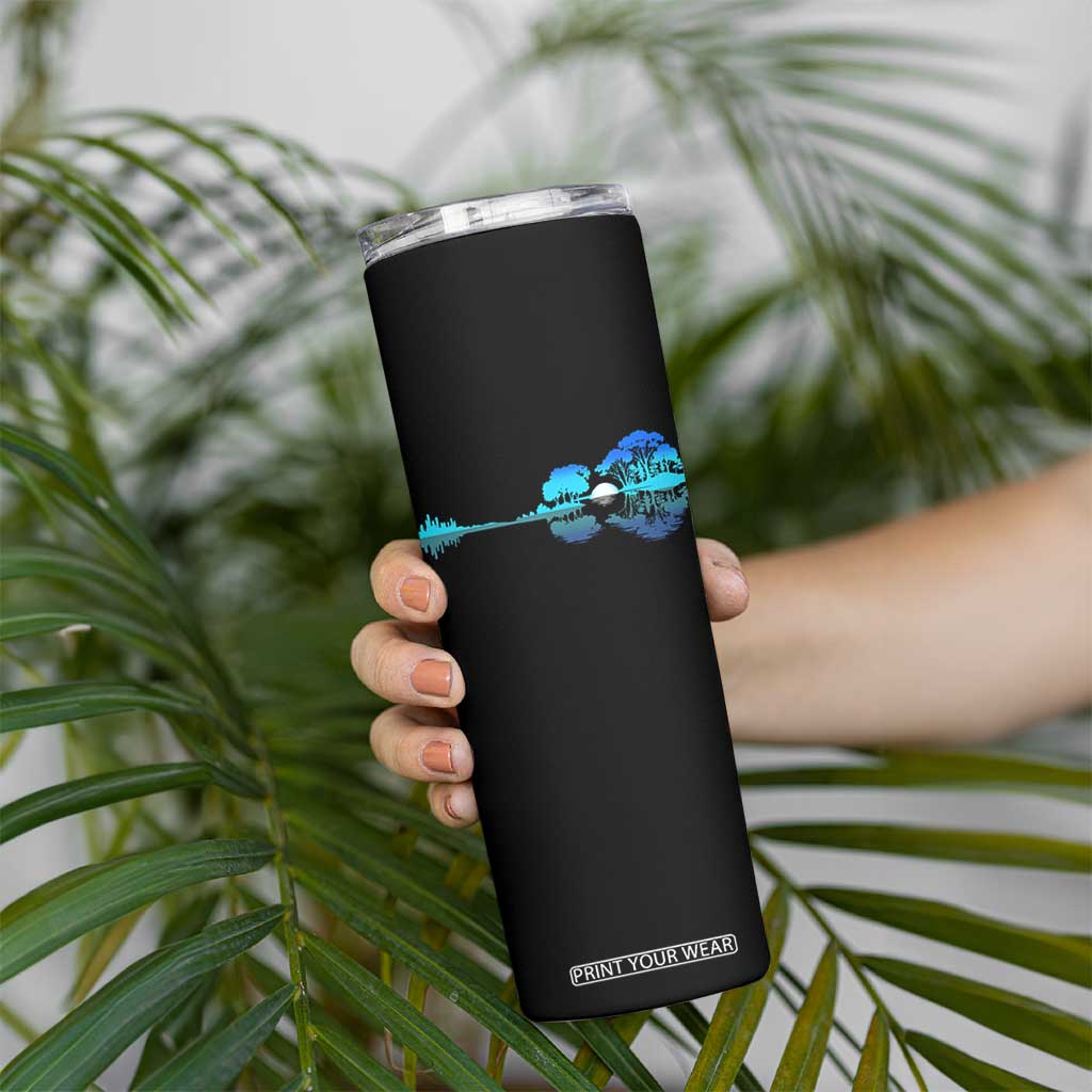 Guitar Lake Skinny Tumbler Retro Tree Shadow Acoustic Guitarist Musician TS10 Print Your Wear