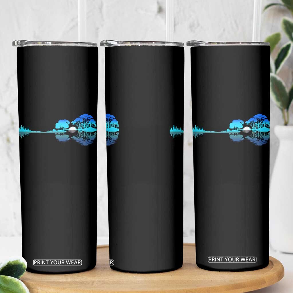 Guitar Lake Skinny Tumbler Retro Tree Shadow Acoustic Guitarist Musician TS10 Print Your Wear