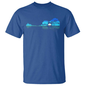 Guitar Lake T Shirt Retro Tree Shadow Acoustic Guitarist Musician TS10 Royal Blue Print Your Wear