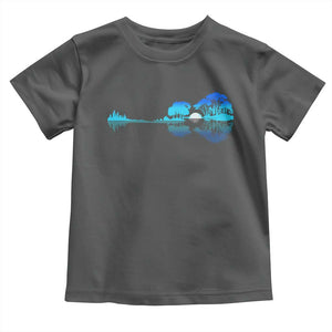 Guitar Lake Toddler T Shirt Retro Tree Shadow Acoustic Guitarist Musician TS10 Dark Heather Print Your Wear