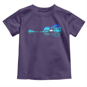 Guitar Lake Toddler T Shirt Retro Tree Shadow Acoustic Guitarist Musician TS10 Purple Print Your Wear