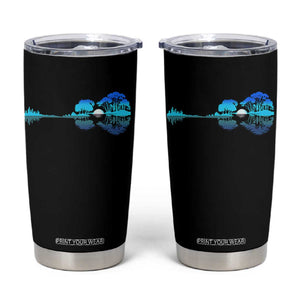 Guitar Lake Tumbler Cup Retro Tree Shadow Acoustic Guitarist Musician TS10 Black Print Your Wear