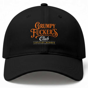 Grumpy Fuckers Club Lifetime Member Baseball Cap Gag Gift Birthday Husband Dad Fathers Day