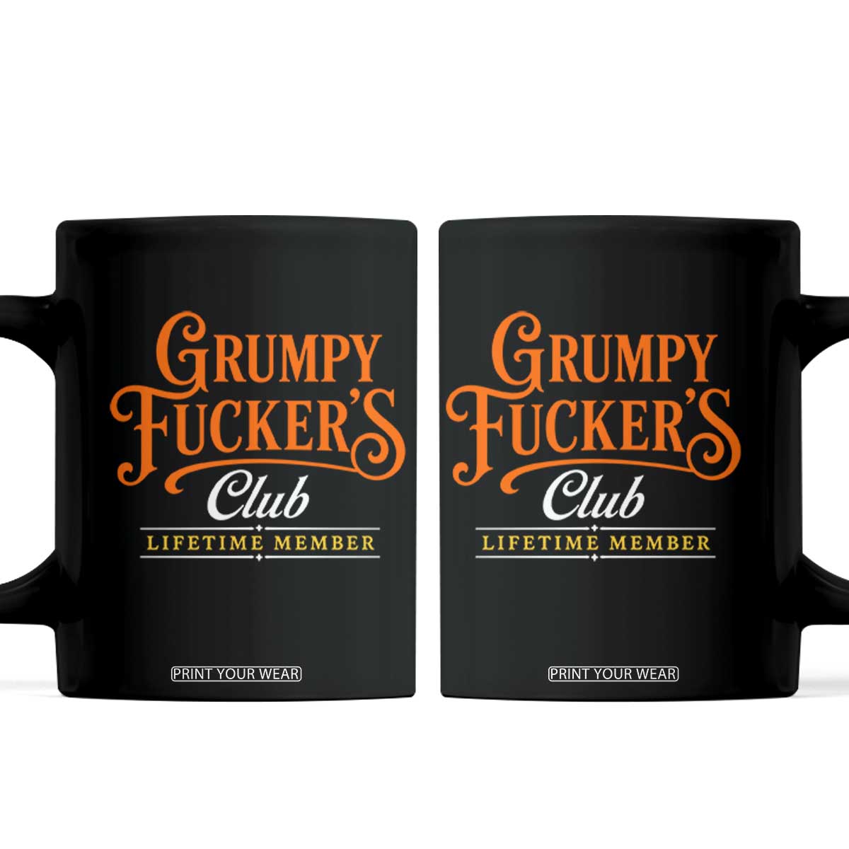 Grumpy Fuckers Club Lifetime Member Coffee Mug Gag Gift Birthday Husband Dad Fathers Day
