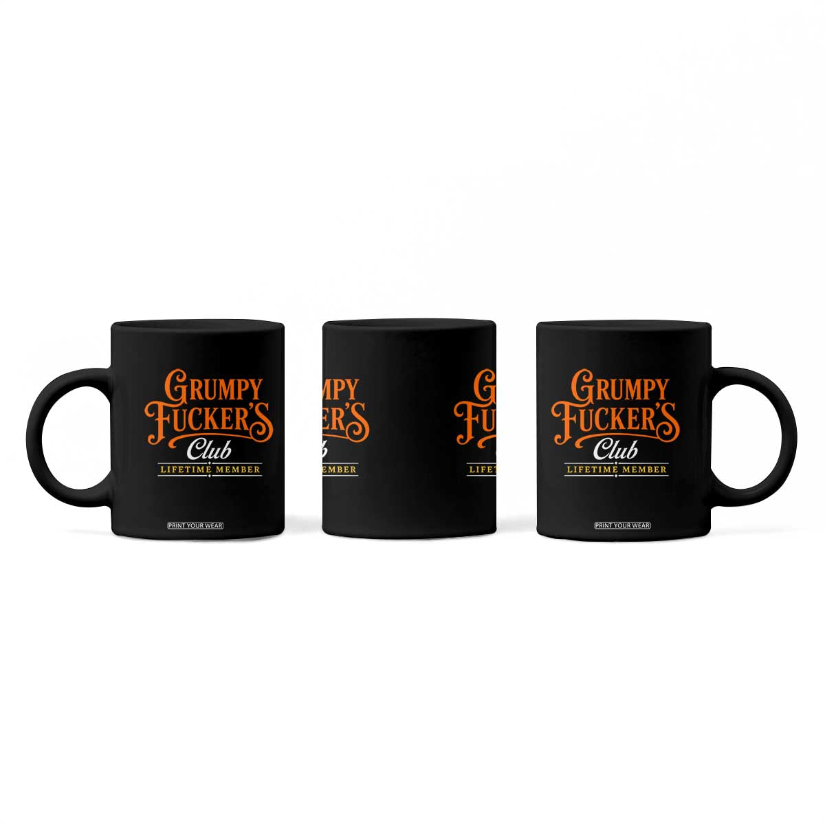 Grumpy Fuckers Club Lifetime Member Coffee Mug Gag Gift Birthday Husband Dad Fathers Day