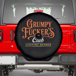 Grumpy Fuckers Club Lifetime Member Spare Tire Cover Gag Gift Birthday Husband Dad Fathers Day