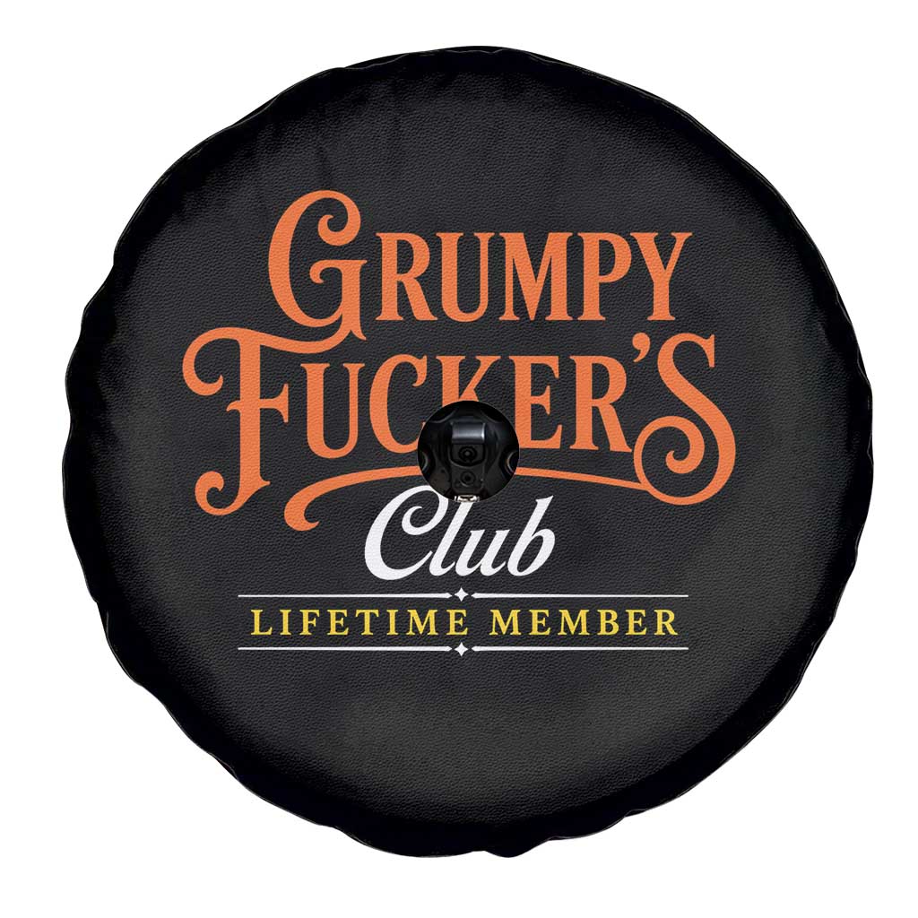 Grumpy Fuckers Club Lifetime Member Spare Tire Cover Gag Gift Birthday Husband Dad Fathers Day
