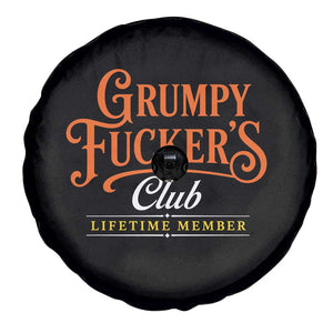 Grumpy Fuckers Club Lifetime Member Spare Tire Cover Gag Gift Birthday Husband Dad Fathers Day