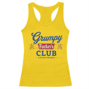 Grumpy Fuckers Club Lifetime Member Racerback Tank Top Sarcastic Gag Gift Birthday Husband Dad Fathers Day