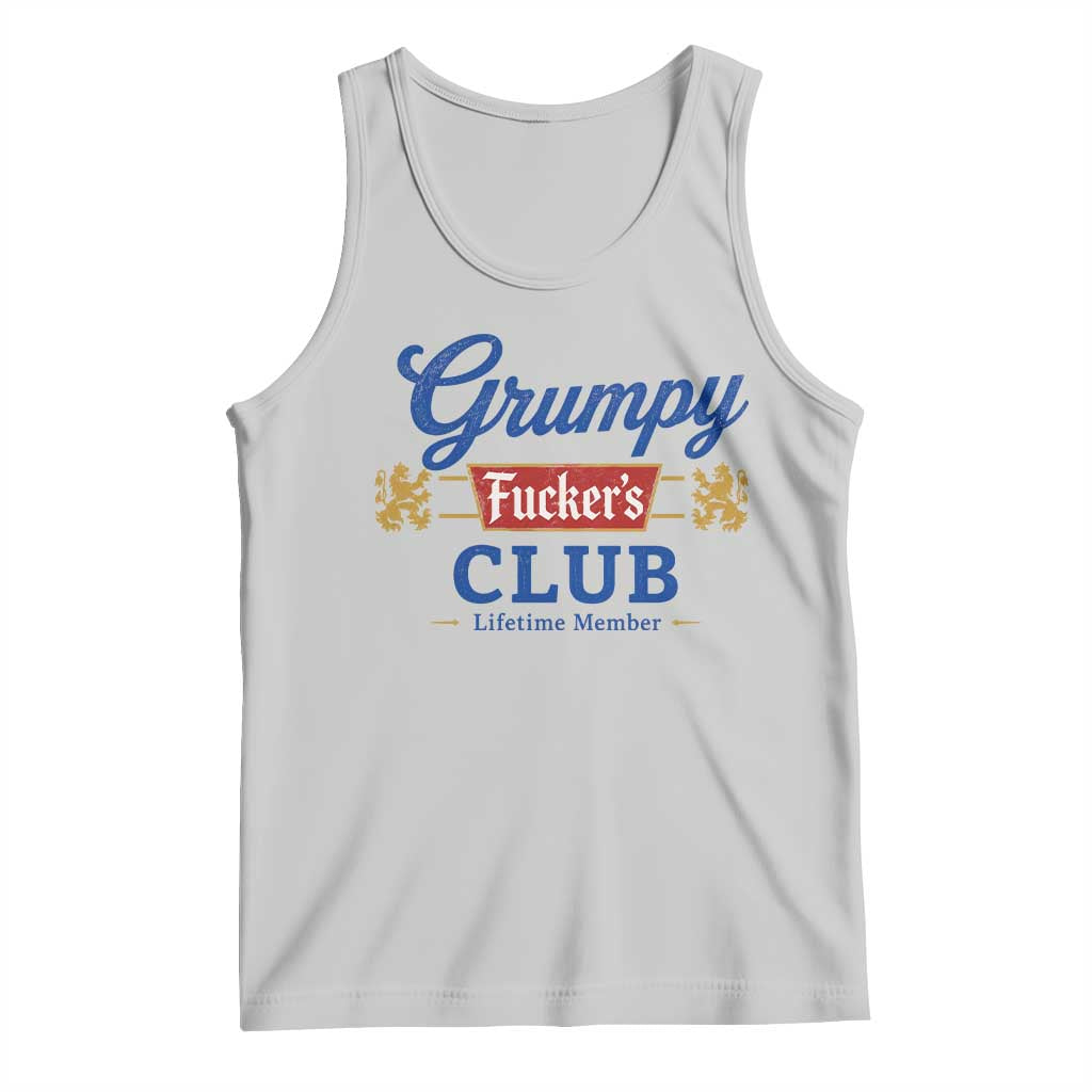 Grumpy Fuckers Club Lifetime Member Tank Top Sarcastic Gag Gift Birthday Husband Dad Fathers Day