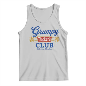 Grumpy Fuckers Club Lifetime Member Tank Top Sarcastic Gag Gift Birthday Husband Dad Fathers Day