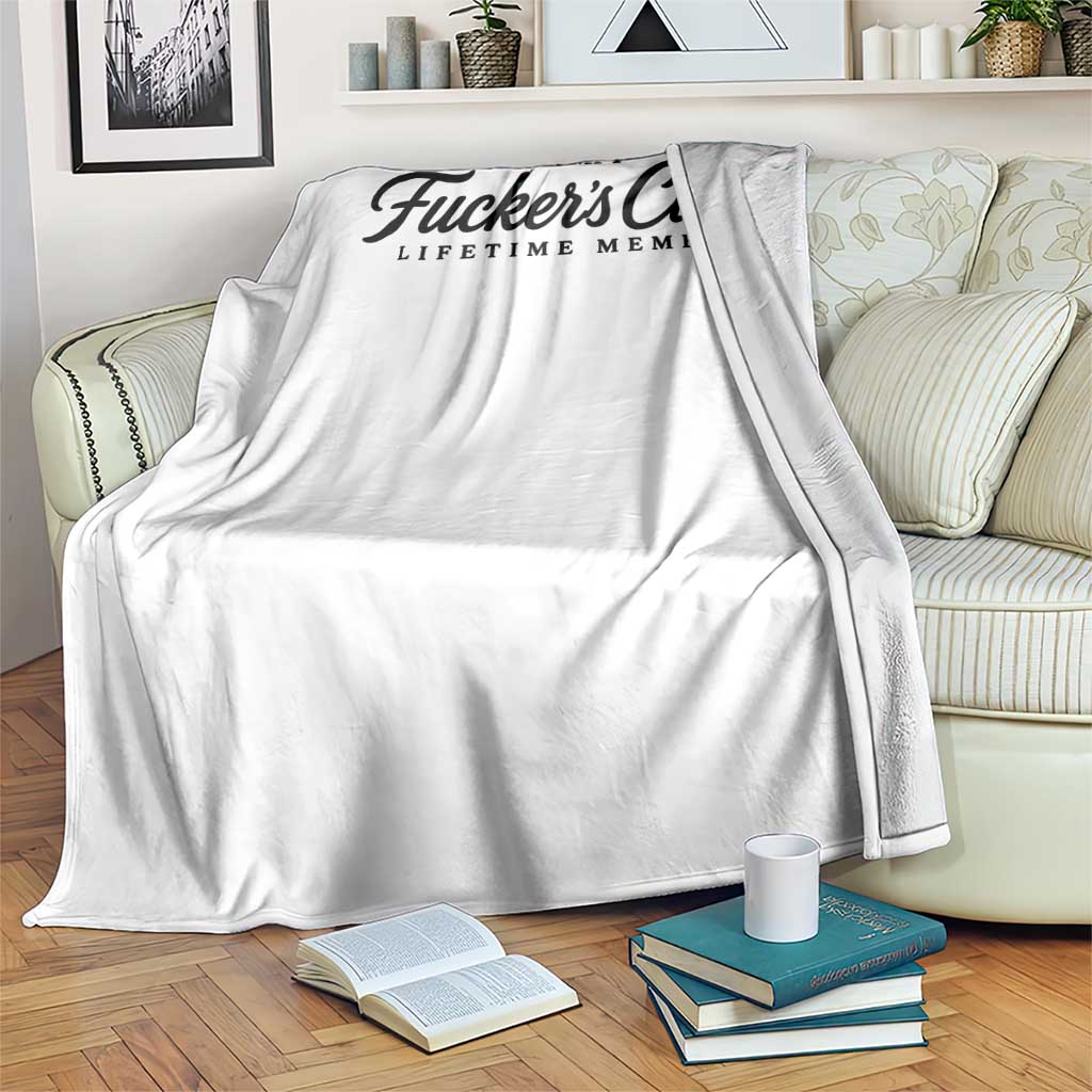 Vintage Grumpy Fuckers Club Lifetime Member Throw Blanket Gag Gift Birthday Husband Dad Fathers Day