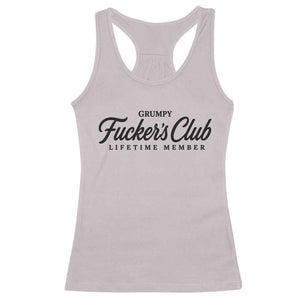 Vintage Grumpy Fuckers Club Lifetime Member Racerback Tank Top Gag Gift Birthday Husband Dad Fathers Day