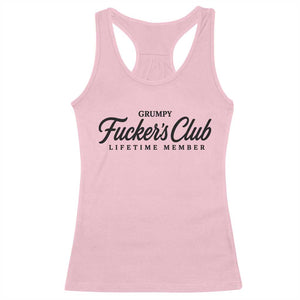 Vintage Grumpy Fuckers Club Lifetime Member Racerback Tank Top Gag Gift Birthday Husband Dad Fathers Day