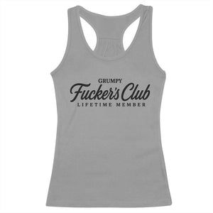 Vintage Grumpy Fuckers Club Lifetime Member Racerback Tank Top Gag Gift Birthday Husband Dad Fathers Day