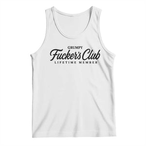 Vintage Grumpy Fuckers Club Lifetime Member Tank Top Gag Gift Birthday Husband Dad Fathers Day